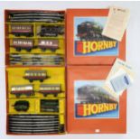 Two boxed Hornby 0-gauge clockwork railway sets: Tank Passenger Set No. 41 and Passenger Set No.