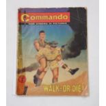 Commando War Stories in Pictures #1 (1961) 'Walk - or Die!', taped to spine Condition Report: