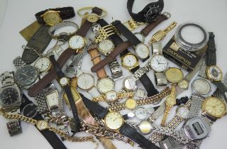 A collection of fashion watches to include Uno, Accurist, Sekonda and Casio, together with an