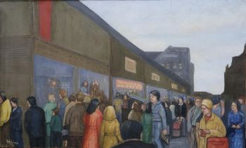 VIOLET GAMBLE (SCOTTISH SCHOOL)  THE BARRAS  Oil on canvas, signed lower left, 56 x 92cm Condition