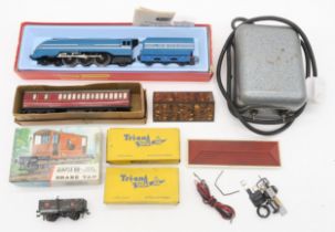 A boxed Tri-ang Hornby L.M.S. 4-6-2 Coronation Locomotive - Blue, together with a small selection of