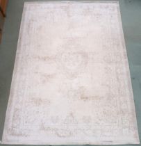 A grey mottled ground Louis De Poortere rug with mottled central medallion and borders, 273cm long x