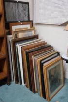 A large lot of assorted framed artworks  Condition Report:Available upon request