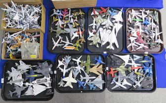 A collection of model military and commercial aircraft, with manufacturers including ERTL together