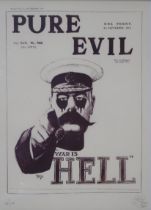 PURE EVIL (ENGLISH b.1968)  WAR IS HELL  Print multiple, signed lower right, numbered 89/100, 50 x