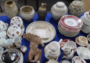 A Marysia Donaldson ceramic sculpture of a woman, together with a collection of Nina Radke