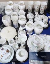 A quantity of Coalport and Aynsley porcelain including Wild Tudor, Rose Garden and Little Sweetheart