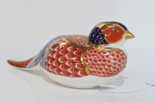 A Royal Crown Derby pheasant paperweight Condition Report:Available upon request