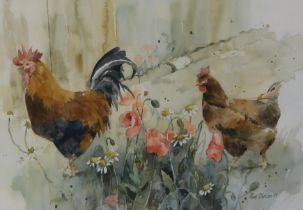 PERRI DUNCAN (SCOTTISH b.1958), Poppy cock, watercolour, signed lower right, dated (19)89, 40 x 60cm