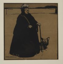 WILLIAM NICHOLSON Queen Victoria and dog,lithograph in colours, 24 x 22cm Condition Report:Available