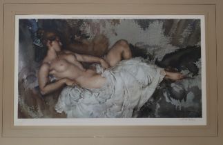 WILLIAM RUSSELL FLINT (SCOTTISH 1880-1969), Reclining nude, print multiple, signed lower right, 35 x