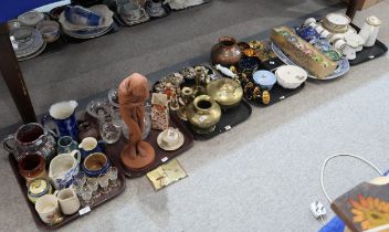 Assorted decorative ceramics, glass and metalware including Hummel figures Condition Report:No