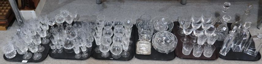 A quantity of cut glass and crystal including Edinburgh drinking glasses Condition Report:No