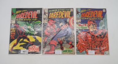 DAREDEVIL #37, 41 & 43 (Marvel 1968) 12¢ copies, all bagged (3) Condition Report:Available upon