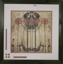AFTER CHARLES RENNIE MACKINTOSH (ENGLISH 1865-1933)  THE WASSAIL  Print multiple, 37.5 x 37.5cm