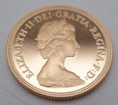 ELIZABETH II 1980 sovereign coin 8 grams  Condition Report:Available upon request