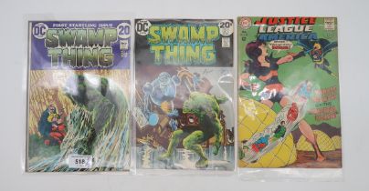 A collection of DC & CDC comics including Swamp Thing #1, 6, Justice League of America 60,