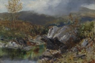 JAMES CLARK Pass of Leny, signed, oil on canvas, dated, 1895 38 x 55cm Condition Report:Available