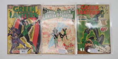 GREEN LANTERN #47 (DC 1966)  59, 86 (anti drugs issue), all cents copies, 47 bagged, 59 and 86
