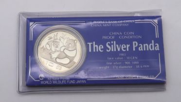 THE SILVER PANDA 10 YUAN 1983  The People's Republic of China non circulating 10 yuan silver