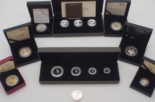 2016 Australian Kangaroo Silver Proof Four-Coin Set, 2015 Australia High Relief Silver Proof Coin