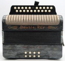 HOHNER DOUBLE RAY a Hohner (Double Ray) Black Dot button accordion, 8 bass button 21 treble button