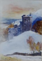 JOHN BLAIR Castle Campbell, signed, watercolour, 9 x 7cm Condition Report:Available upon request