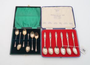 A set of silver 'Monarchs of the Century Spoons', by Cooper Brothers & Sons, Sheffield, the