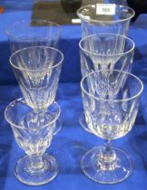 Six assorted antique glass rummers Condition Report:Available upon request