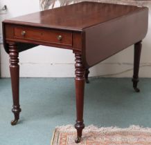 A Victorian mahogany Pembroke table, 72cm high x 110cm long x 59cm deep Condition Report:Available