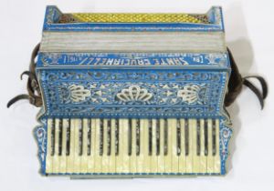 An Italian 120 bass/43 key accordion by Sante Crucianelli, inlaid with mother of pearl and abalone