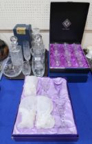 Assorted crystal including Edinburgh glasses, Dartington vase etc Condition Report:No condition