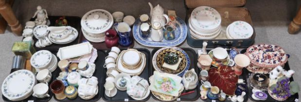 A collection of assorted decorative ceramics, briefcase etc Condition Report:No condition report