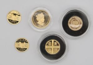 COMMEMORATIVE ISSUES with ELIZABETH II 2020 quarter sovereign VE Day 2 grams, VE Victory in Europe