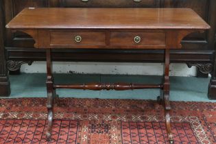A Victorian mahogany sofa table, 72cm high x 117cm wide x 60cm deep Condition Report:Available