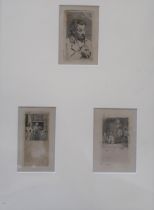 AFTER SIR DAVID WILKIE Three etchings, 9 x 6cm,10 x 5.5cm, 10 x 6.5cm  Condition Report:Available