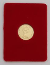 ELIZABETH II 1980 ISLE OF MAN 1/2 SOVEREIGN  Obverse; bust facing right legend around ISLE OF MAN