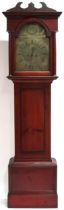 A 19TH CENTURY MAHOGANY CASED DANIEL BROWN OF GLASGOW LONGCASE CLOCK  with brass dial bearing