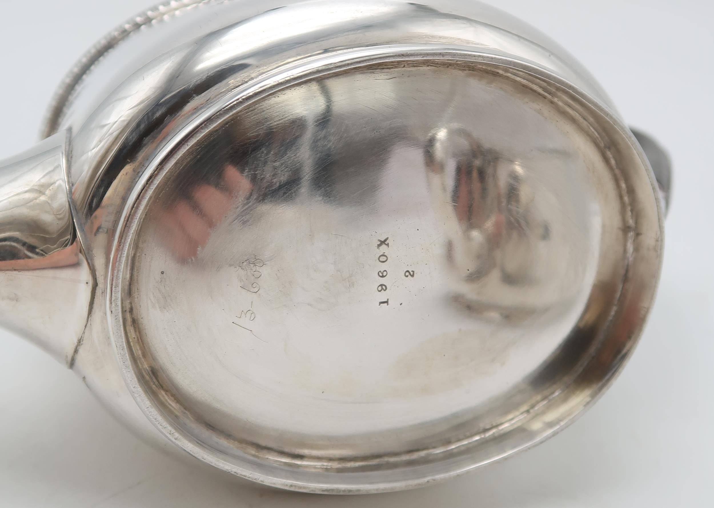 A GEORGE V BACHELORS SILVER TEA SERVICE by Martin Hall & Co, Sheffield 1915, of oval form, with - Image 3 of 3