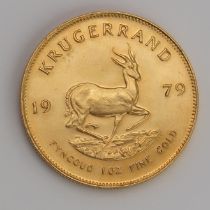 SOUTH AFRICA ONE KRUGERRAND 1979 Obverse; bust of Paul Kruger left legend around SUID-AFRIKA * SOUTH