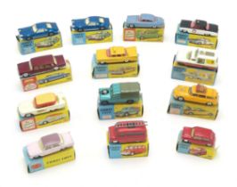 A COLLECTION OF BOXED CORGI TOYS MODEL VEHICLES Comprising 221 "Chevrolet" New York Taxi Cab, 225