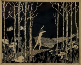 WILLIAM WATSON PEPLOE (SCOTTISH 1869-1933) NUDE IN AN ENCHANTED WOOD (1906) Lithograph, 17 x 21.