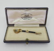 ROYAL NAVY OFFICERS SWEETHEART BROOCH the officers sword is made in bright yellow metal with