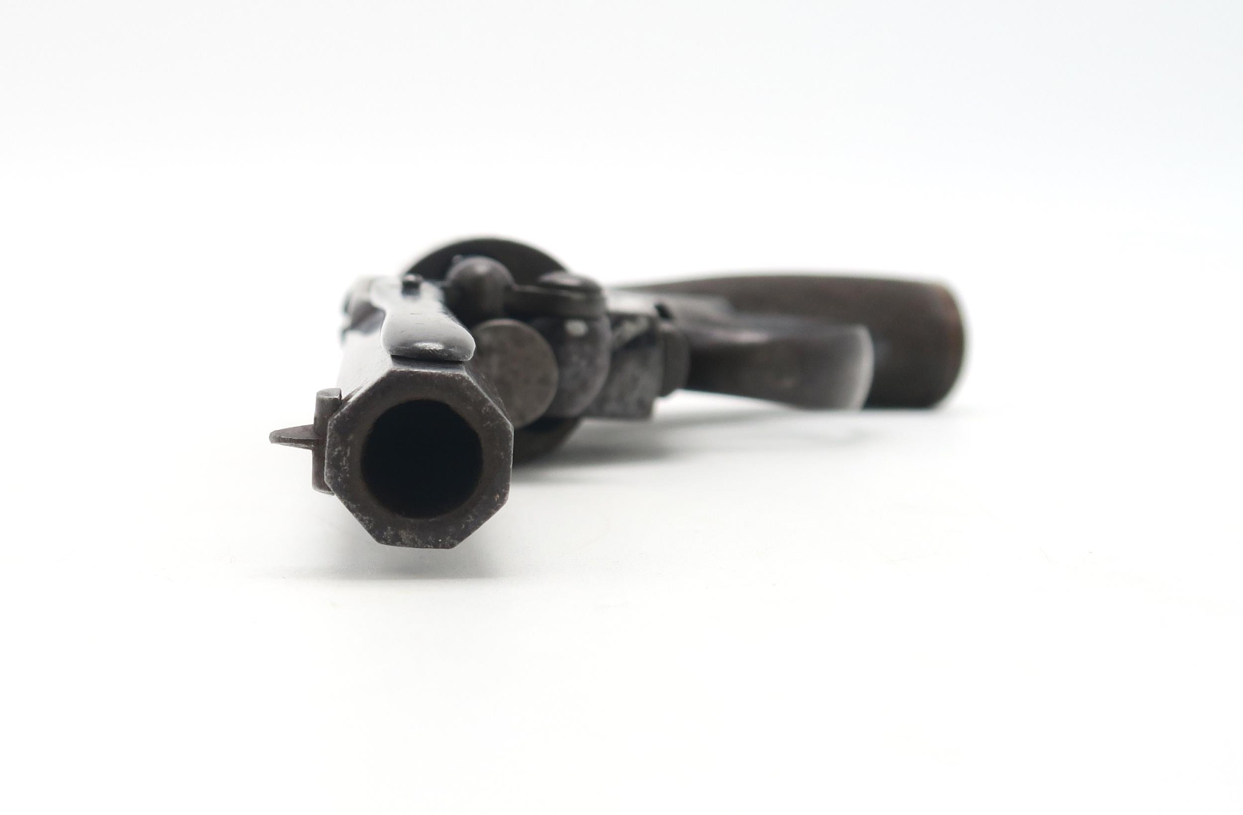 A CASED 54-BORE PERCUSSION BEAUMONT-ADAMS PATENT DOUBLE-ACTION FIVE-SHOT REVOLVER Circa-1855, serial - Image 10 of 13