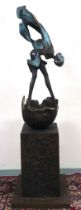 WU CHING JU (CHINESE b.1961) DANCER EMERGING  Bronze, signed to base, inscribed, numbered (3/12),