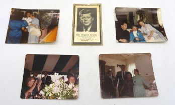 John F. Kennedy (J.F.K.) - a rare memorial mass card, featuring a black and white photographic