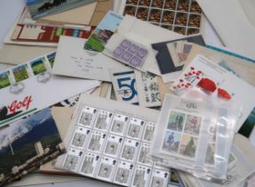 A box of Great Britain mainly unused mint from 1953 onwards with noted blocks of early commemorative