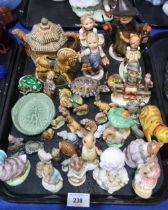 Assorted Beatrix Potter figures, Hummel figures, Wade whimsies and assorted other items Condition