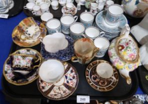 Wedgwood Florentine coffee cans and saucers, Royal Crown Derby cups and saucers etc Condition