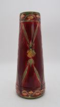 *WITHDRAWN* A Minton secessionist vase of flaring cylindrical form, with tube line decoration
